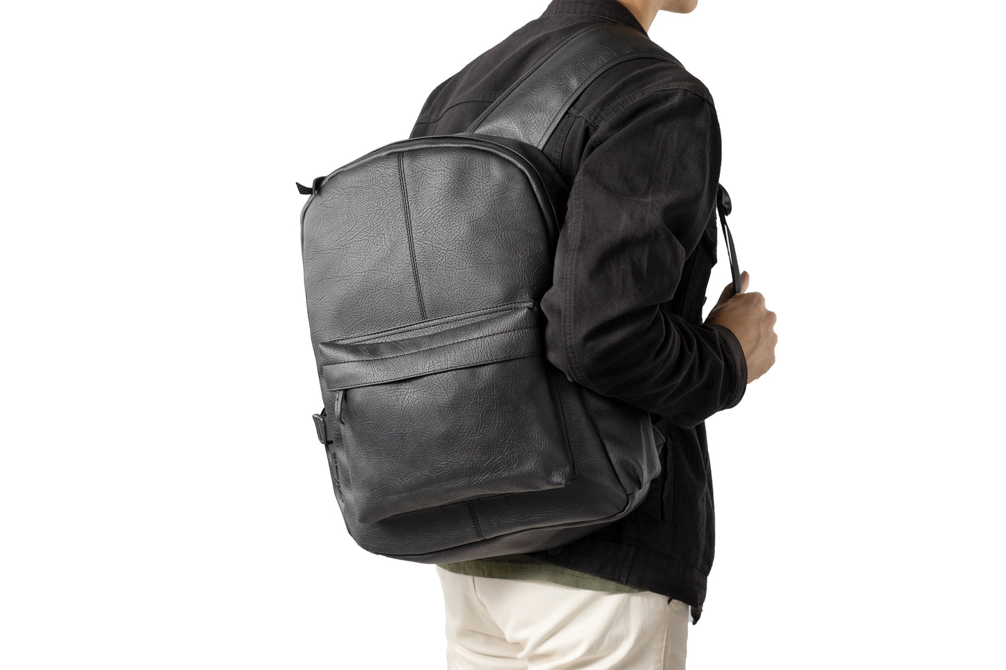 Ar leather backpack