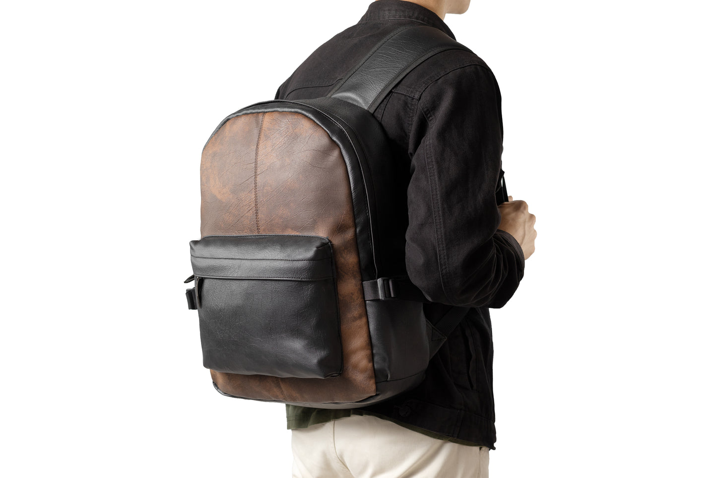 Ar leather backpack