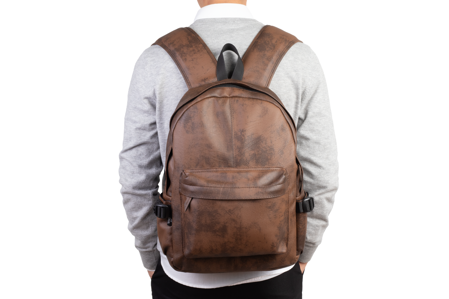 Ar leather backpack