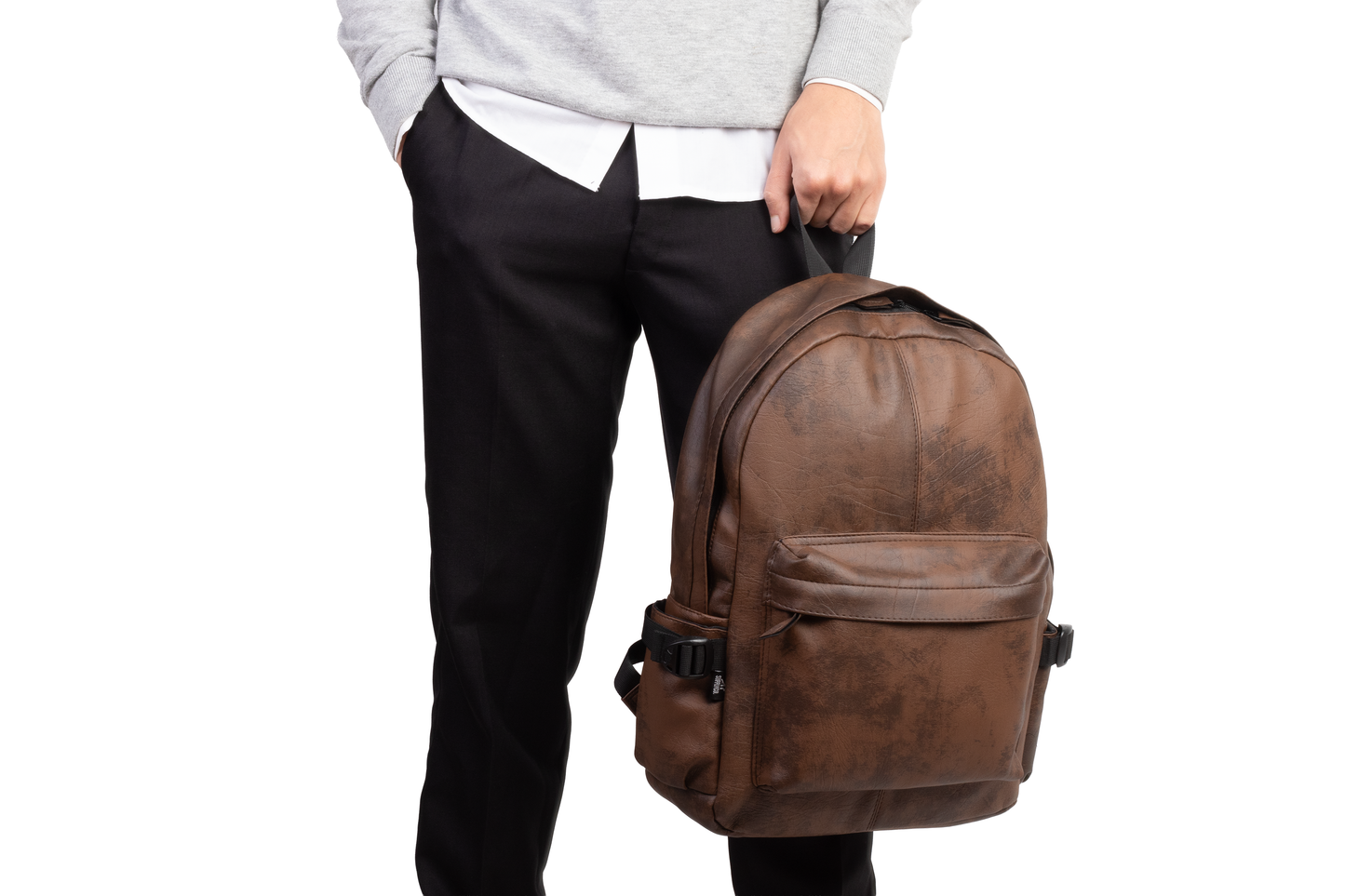 Ar leather backpack