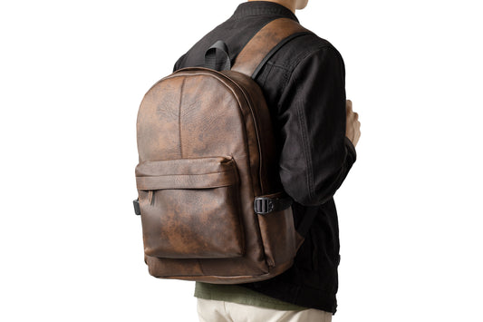 Ar leather backpack